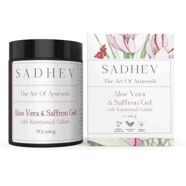 Gel de Aloe Vera con Azafrán y Kumkumadi Thailam  Ayurvédico