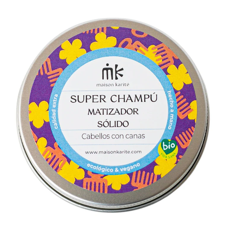 Productos De Belleza Y Salud Champú Sólido Matizador Pelo Blanco Zerowaste Maison Karité 1 Champú Matizador sólido Canas