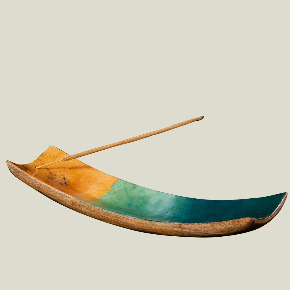 Productos De Belleza Y Salud Porta Incienso Madera De Mango 5 porta Incienso Pintado Beach